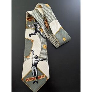 1992 MLB RM Style Necktie Ralph Marlin Grand Slam Home Run Baseball Tie 60"